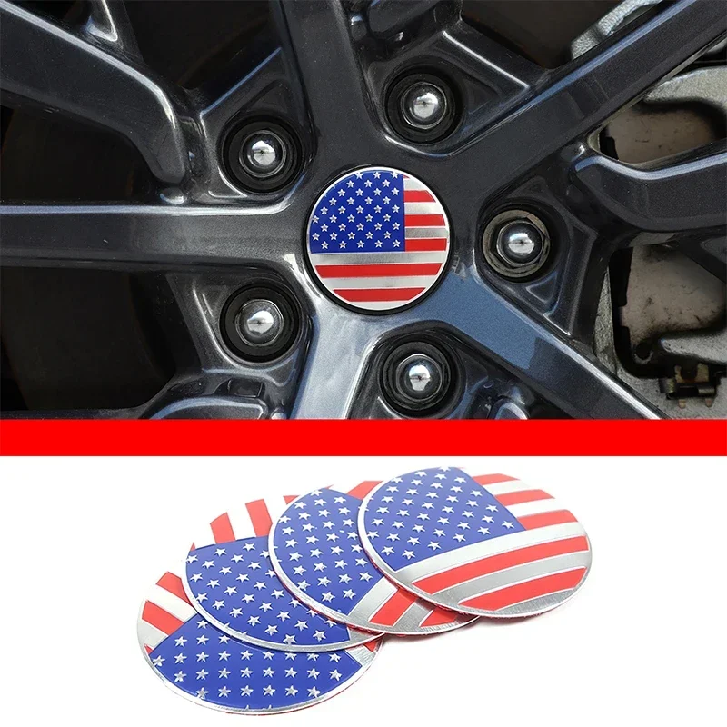 

4PCS For Subaru WRX 2021-2025 Car Wheel Center Cover Stickers Hub Cap Aluminum Alloy American Flag Exterior Accessories 56mm
