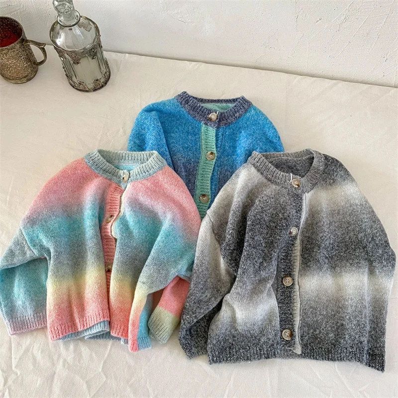 

Girls Baby's Kids Coat Jacket Outwear 2022 Knitting Thicken Spring Autumn Overcoat Top Outdoor Teenagers Cotton Children's Cloth