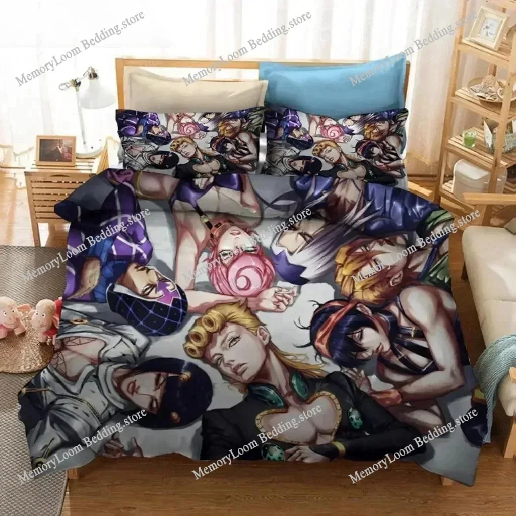 

JoJo Bizarre Adventure Jotaro Kujo Fun Cartoon Poster Sheets Quilt Covers Bedding Dormitory Soft Warm Cozy Breathable Bed Sheet