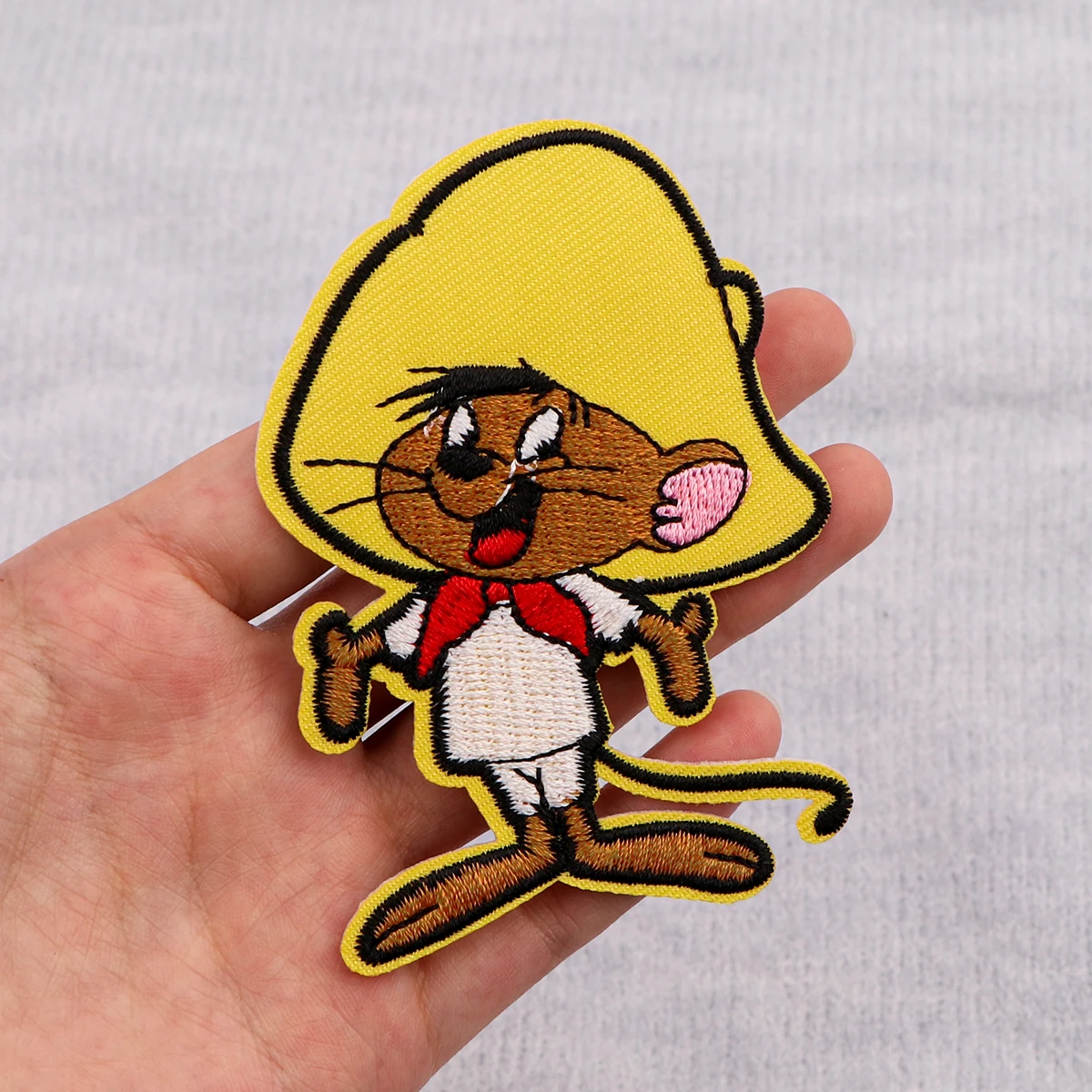 

Mexican Mouse Patches For Clothing Cartoon Patches Appliques Iron on Badges Clothes Stickers DIY Sewing Embroideriy Stripes