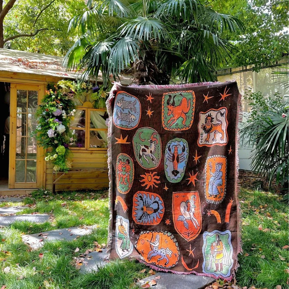 

Boho Retro Art Pattern Blanket, Home Sofa Couch Cover Throw, Art Tapestry Wall Hanging, Outdoor Picnic Grass Mat Bed Home Decor