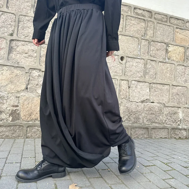 

k Mountain Design Wide Leg Harlan Pants Men Women Susps Pleated Skirt Casual Loose Fit Polyester Fiber All Seasons