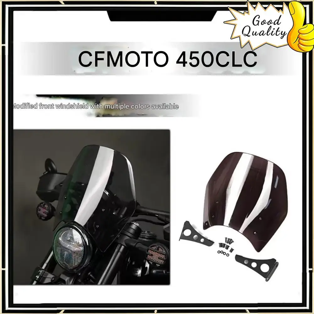 

For CFMOTO 450clc modified parts windshield front mirror retro small wind deflector heightened decorative deflector accessories