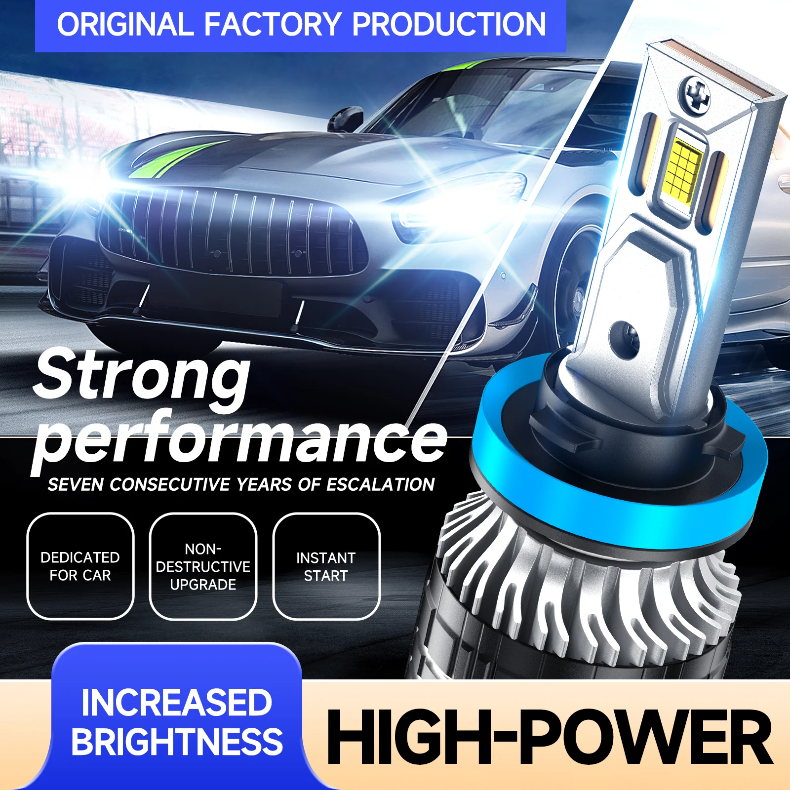 WUWEIZE Ultra powerful H4 LED headlight bulb Canbus Project Led Car 12V 24V 36V Headlight 9005/HB3 9006/HB4 H1 H7 H4 H11