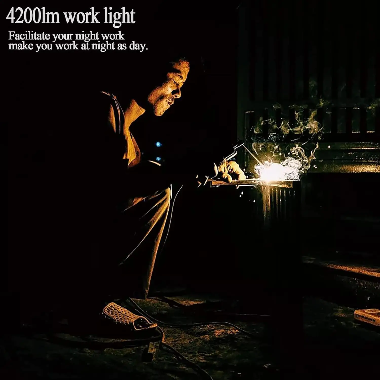 Lámpara Horizontal de 4200LM y 40W para Milwaukee, herramienta eléctrica de batería de iones de litio de 18V, luz de emergencia con puerto USB