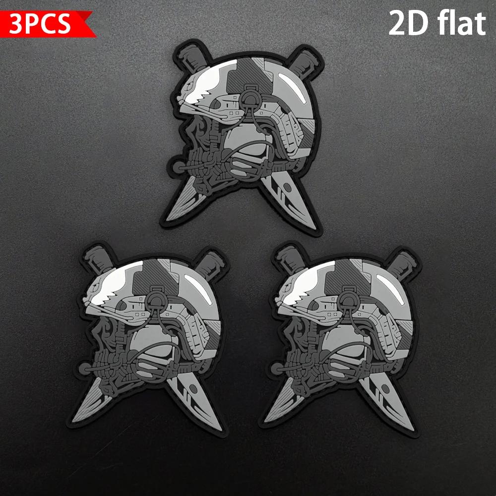 Specifications Available: 1Pc/2Pcs/3Pcs. Irregular Cross-Shaped Tool Helmet Luminous Rubber Velcro Patch with Matching Black Edge Layered Soft Rubber, Suitable for Tactical Jackets, Cycling Bags, Baseball Caps, and Various Clothing Accessories view 4