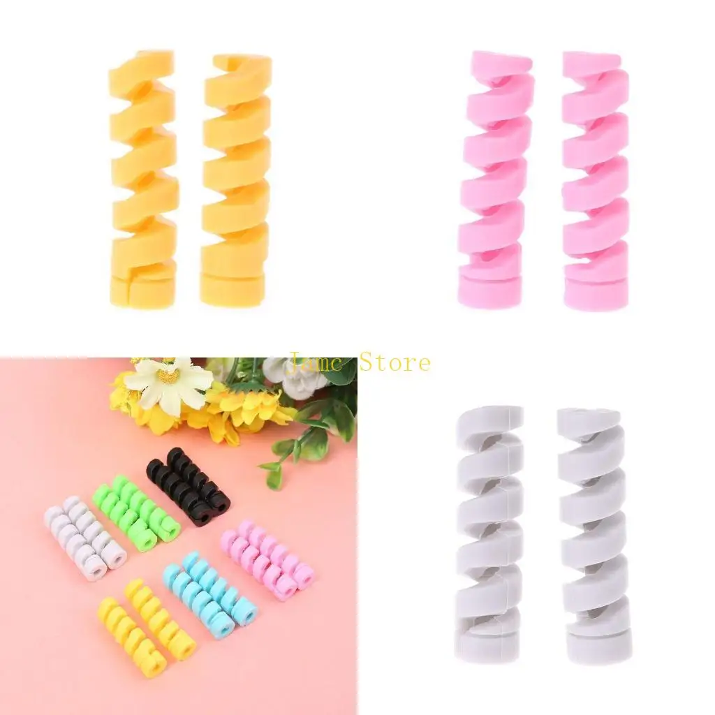 LX0B 2x Protective Cover Cable Protector for Case for Smartphone USB Cables Cord Phone Accessory Data Line Sle