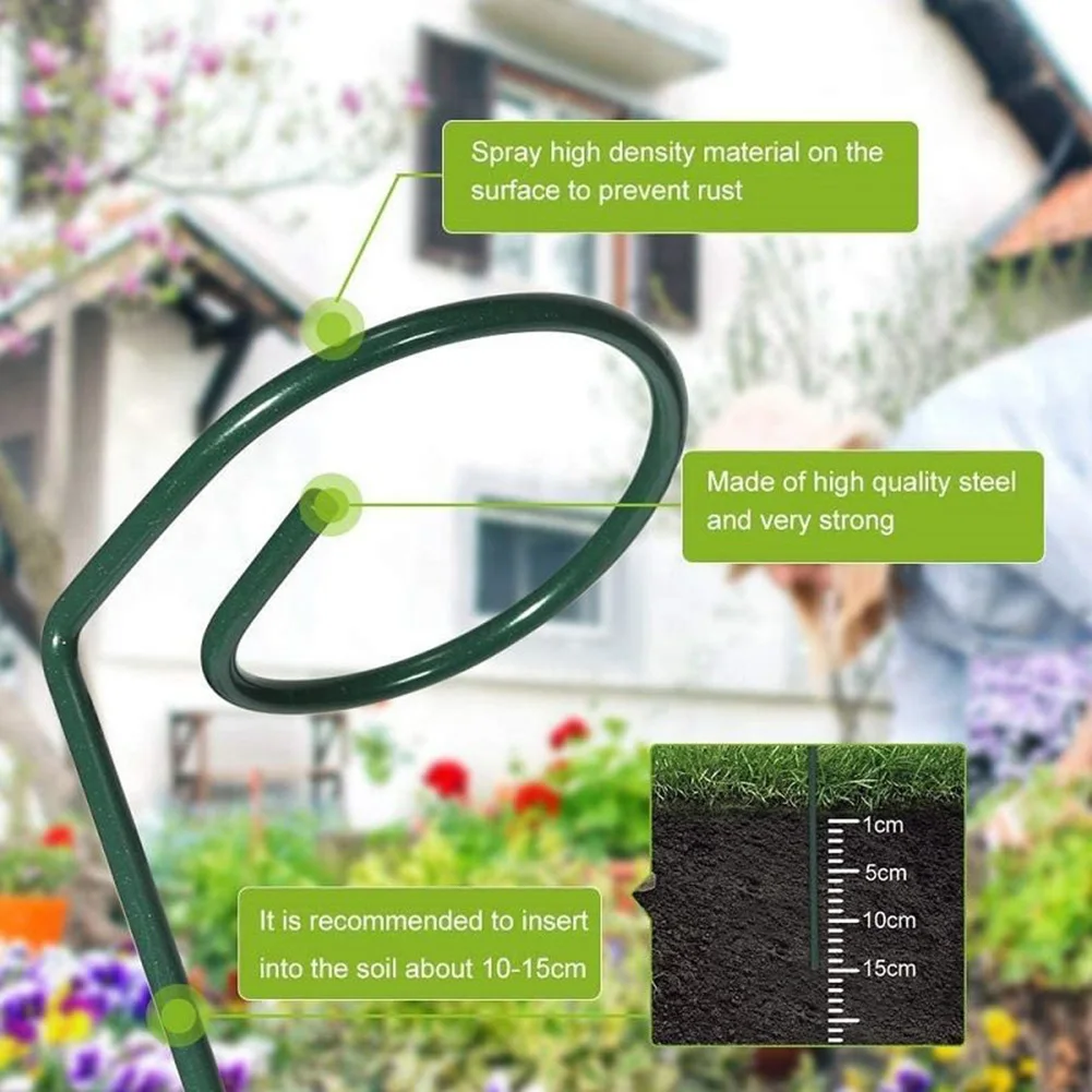 6pcs Plant Stakes For Climbing Plant Garden Orchid Lily Peony Plant Stakes Rose Flower Stem Stem Plant Support
