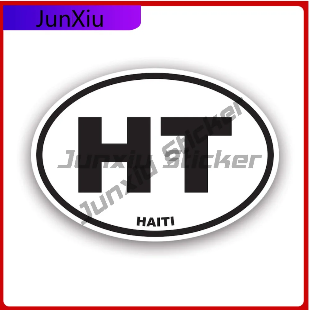 

Unique Cartoon Haiti Oval Sticker Uv Protected Decalshaitian Flag Country Code Euro Ht V3 Car Decal Outdoor Sunproof