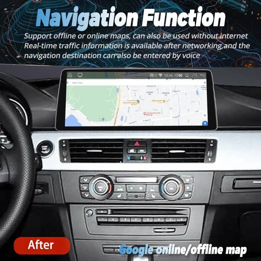 12.8''Android 14 DSP Carplay DSP AHD Screen For BMW 3 Series E92 2006-2015 AHD Car Radio With 360 Wireless BT Navirider Stereo