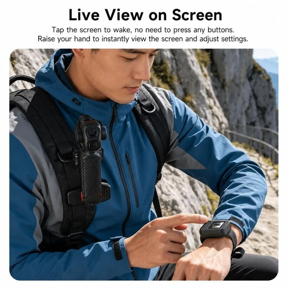 Silicone Remote Controller Cover Wrist Strap Integrated Strap Protective Case Black for Osmo FrameTap