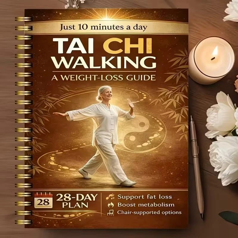 Tai Chi Fitness Planner for Seniors, Daily Fitness Planner, Coordination Exercise Log, Beginner Workout Tracker for Older 60+