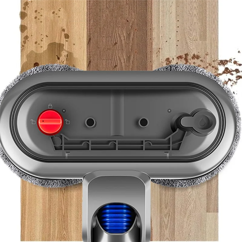

A76G-Electric Floor Mop Head For Dyson V7 V8 V10 V11 V15 Vacuum Cleaner Parts With 4 Mop Pads And Switch Lock