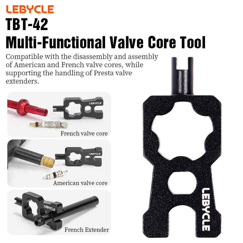 LEBYCLE Doppel-Kopf Tragbare Fahrrad Reifen Ventil Core Werkzeug Fahrrad Ventil Core Removal Tool Ventil Entfernung Schlüssel Fahrrad Reparatur werkzeuge