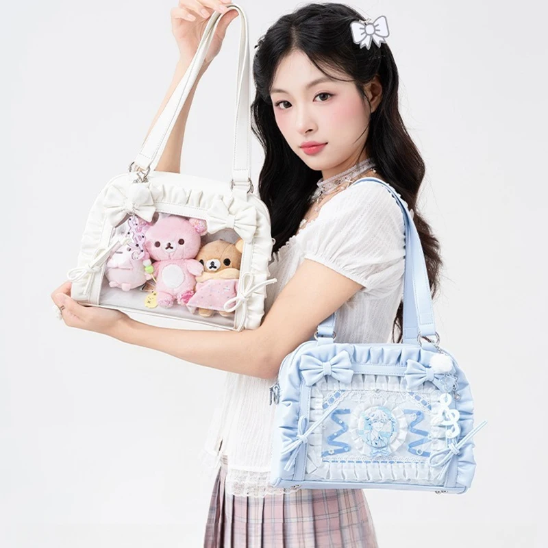 1PC Cake Lace Pain Bag High Beauty Large Capacity Baby Bag Cute Girl Single Shoulder Pain Bag Storage Bag