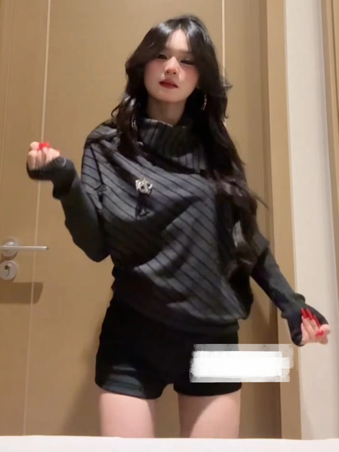 

Ретро Spicy Girl Bla ey Вязаный свободный длинный женский свитер Sve Batwing Sli Осенний топ Age-Defng Trendy