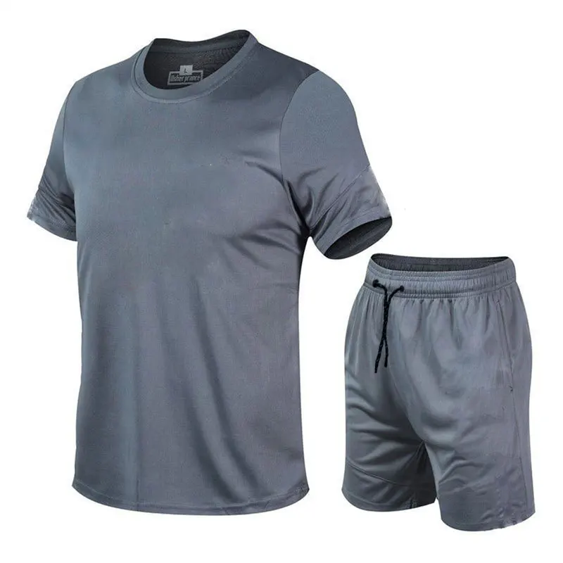 Summer 2023 new men\'s fitness running T-shirt shorts short-sleeved quick-dry two-piece suit men