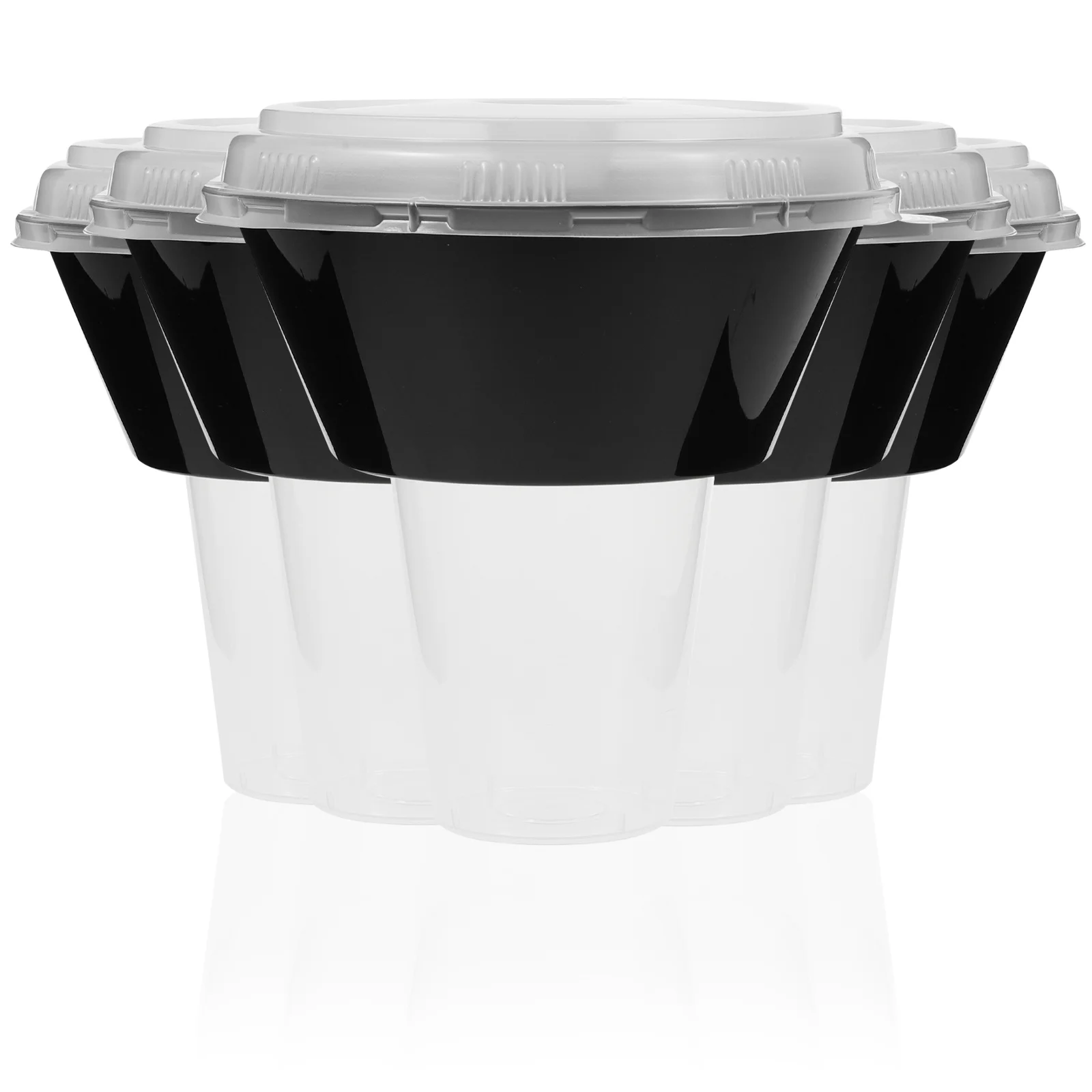 5 Juegos de tazas para aperitivos, tazas combinadas para bebidas, tazón de comida portátil, compacto, PP, grueso, gran capacidad, fácil de limpiar, uso diario para fiestas
