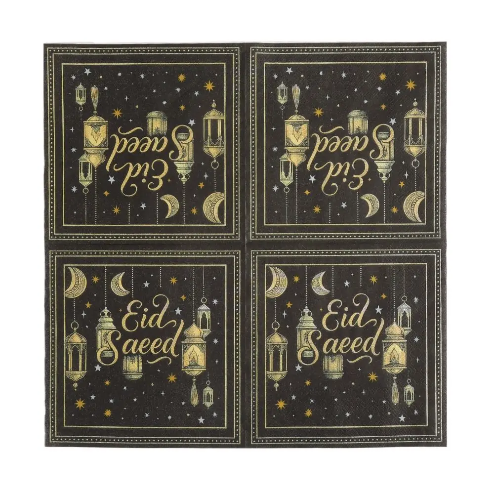 

Colorful Moon-Patterned Napkins Golden Moon Star Patterns Paper Napkins White 20 Pieces Disposable Paper Tissues Kitchens