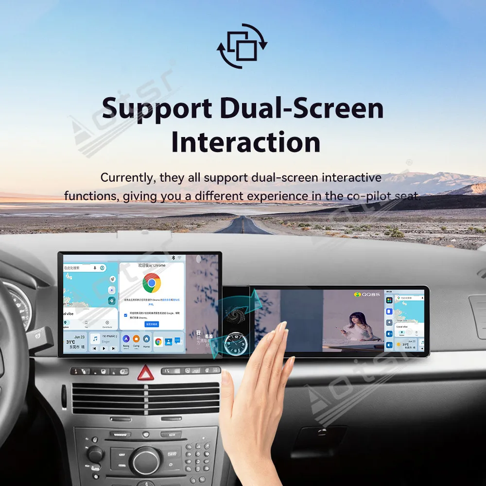 Android 15 Radio for Opel Zafira Astra 2004-2014 Dual Screen GPS Multimedia Navigation Car Stereo Receiver player IPS Head Unit