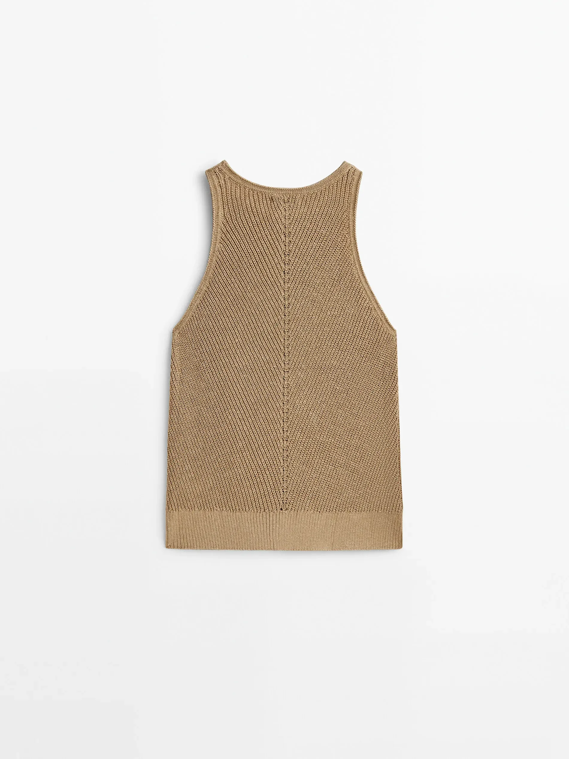 Ethereal 2023 autumn new style of Women\'s casual standard crew-neck knitted rib vest