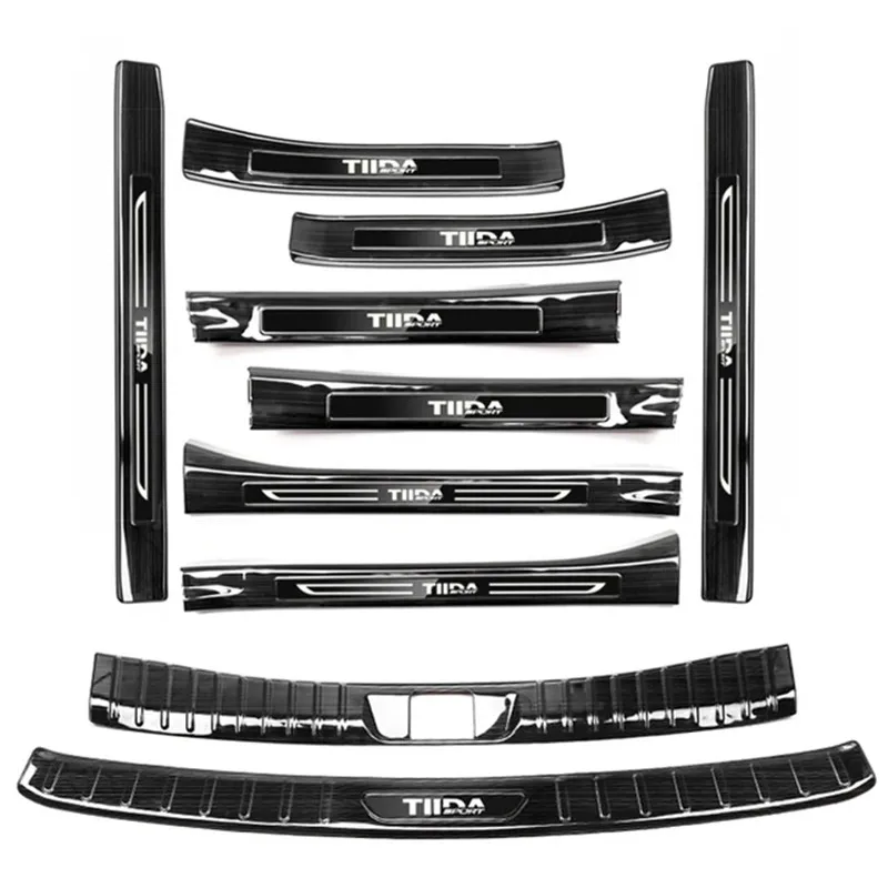 

Для Nissan Tiida 2016-2019 Высококачественная пороговая планка из нержавеющей стали приветственная педаль Защита от царапин автомобильные аксессуары