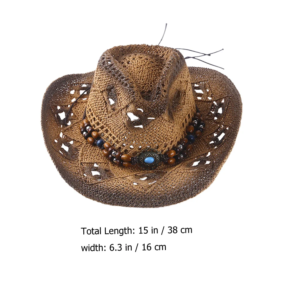 Cowgirl Hat Country Hats Straw Cowboy Denim Usa for Men Costume Men's