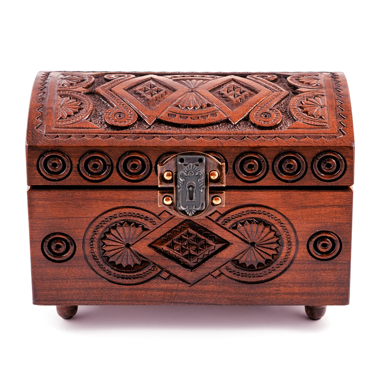 

2Pcs Furniture Lock Jewelry Box Latches Heavy Duty Iron Finish with Screw Holes for Wooden Box Cabinet Chest Toolbox