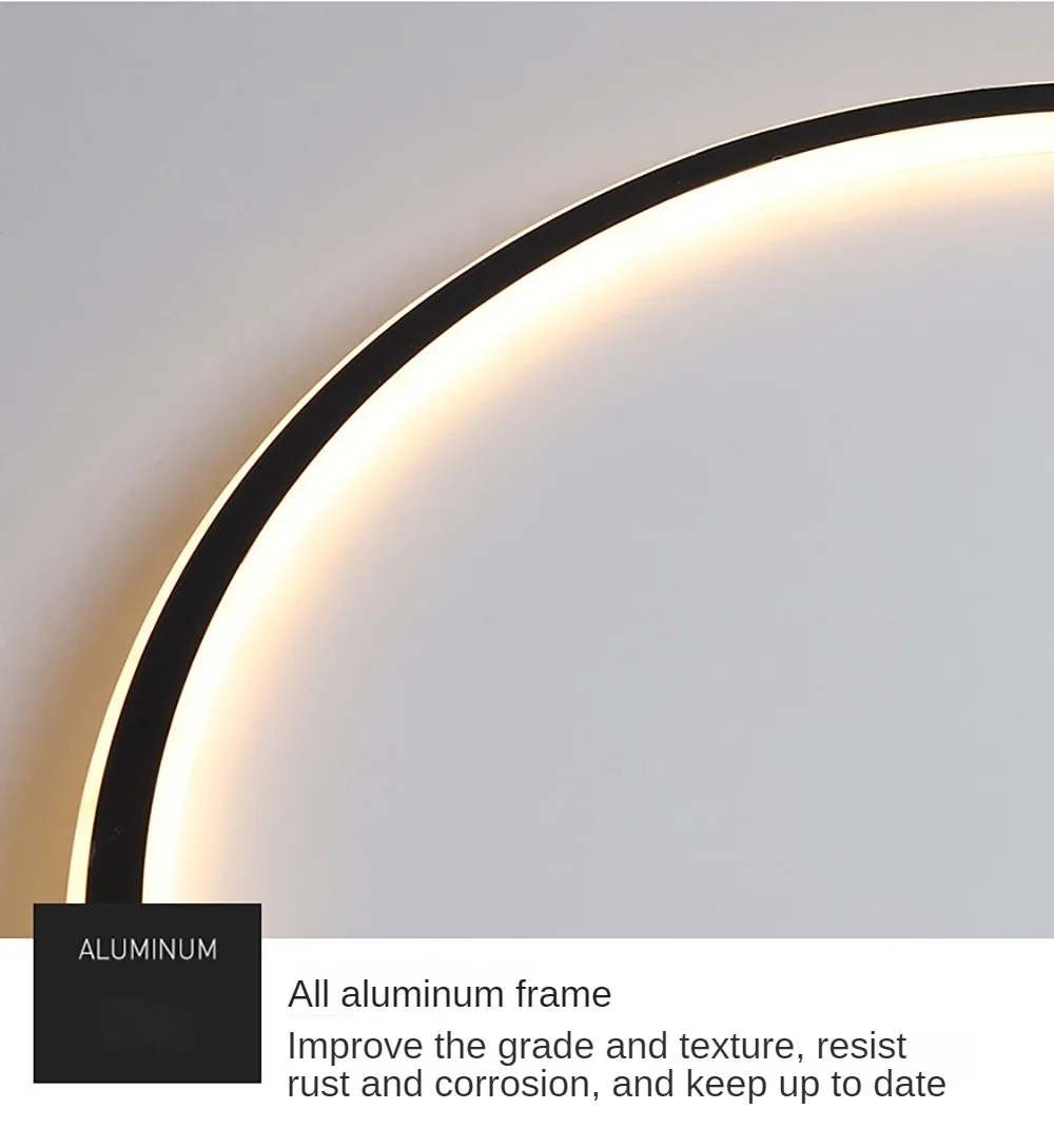 Nordic Minimalist LED Ceiling Light For Bedroom Living Room Aisle Study Room Balcony Circular Remote Control Lighting Chandelier