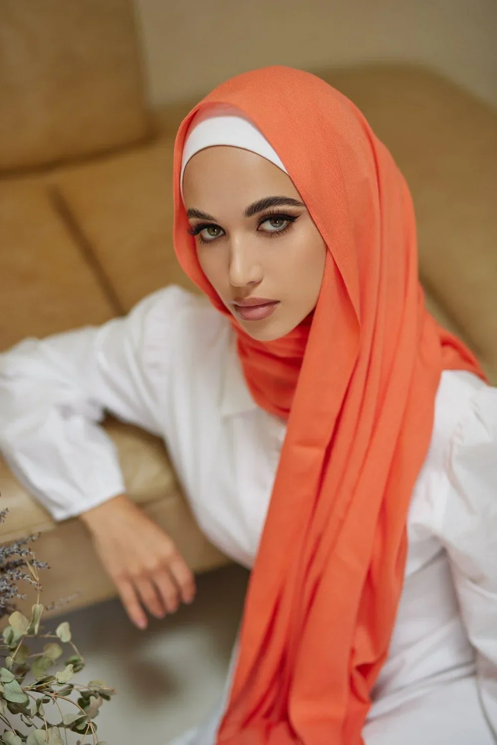 Neue Geknitterte Rayon-Hijabs für Frauen, Einfarbige Schals, Muslimische Weiche Viskose-Kopftücher, Islamischer Turban, Kopfband – Detail 6