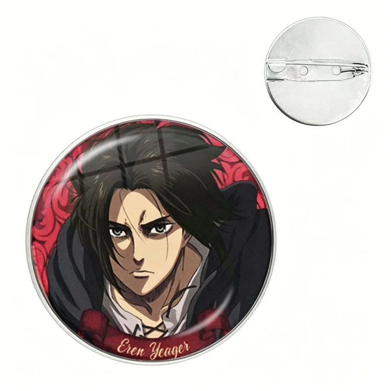 Attack on Titan Badge Handmade Cartoon Brooches Eren Levi Armin Arlert Erwin Lapel Pin Backpack Hat Bag Decoration