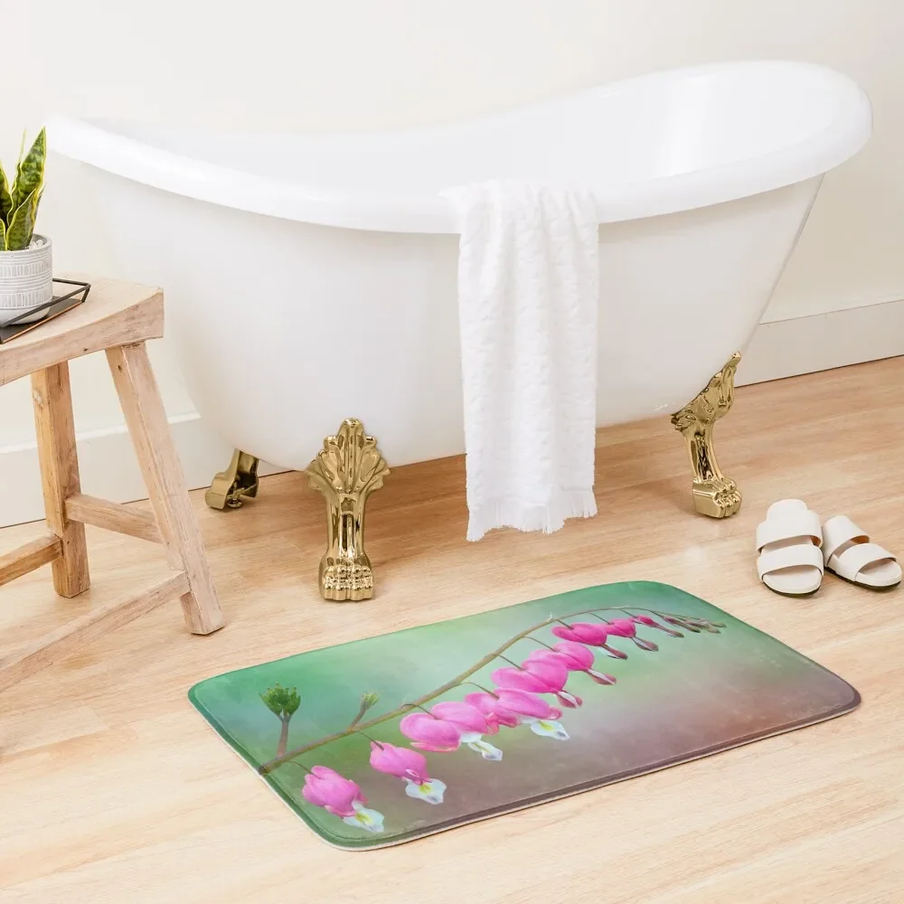 

Beautiful Bleeding Hearts Bath Mat Toilet Floor For Hallway On The Floor Set For Bathroom Bedroom Carpet Mat