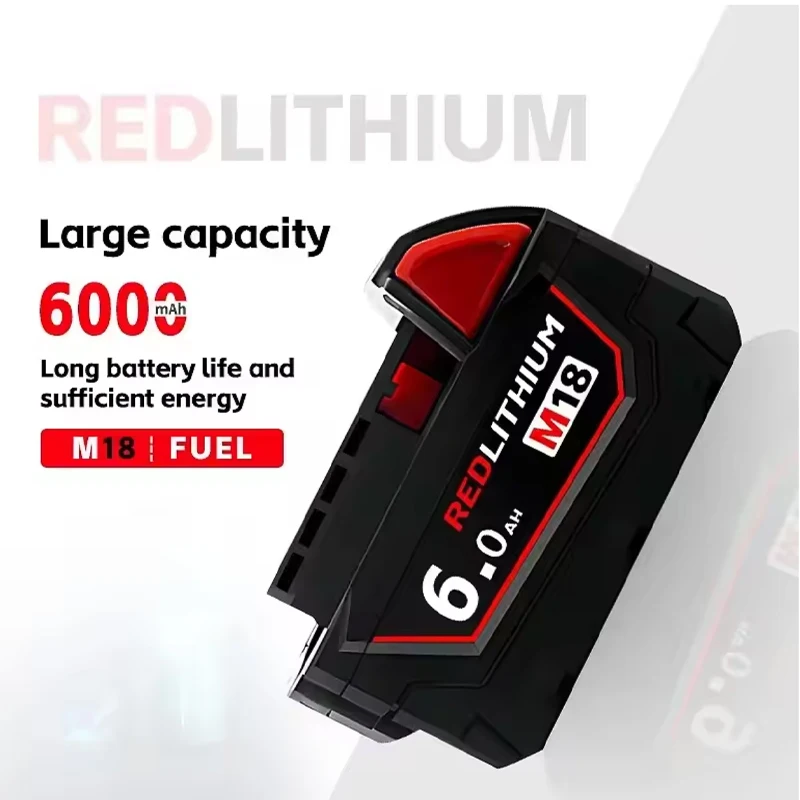 

Milwaukee M18 Power Tool Battery, Charger, BR, XC, 18V, 6000mAh M18B5, 48-11-1860, Built-in 18650 Battery 2026 New