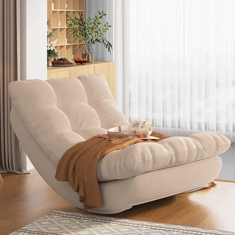 Lazy sofa sleeping casual lazy recliner adult balcony single sofa moon single rocking chair