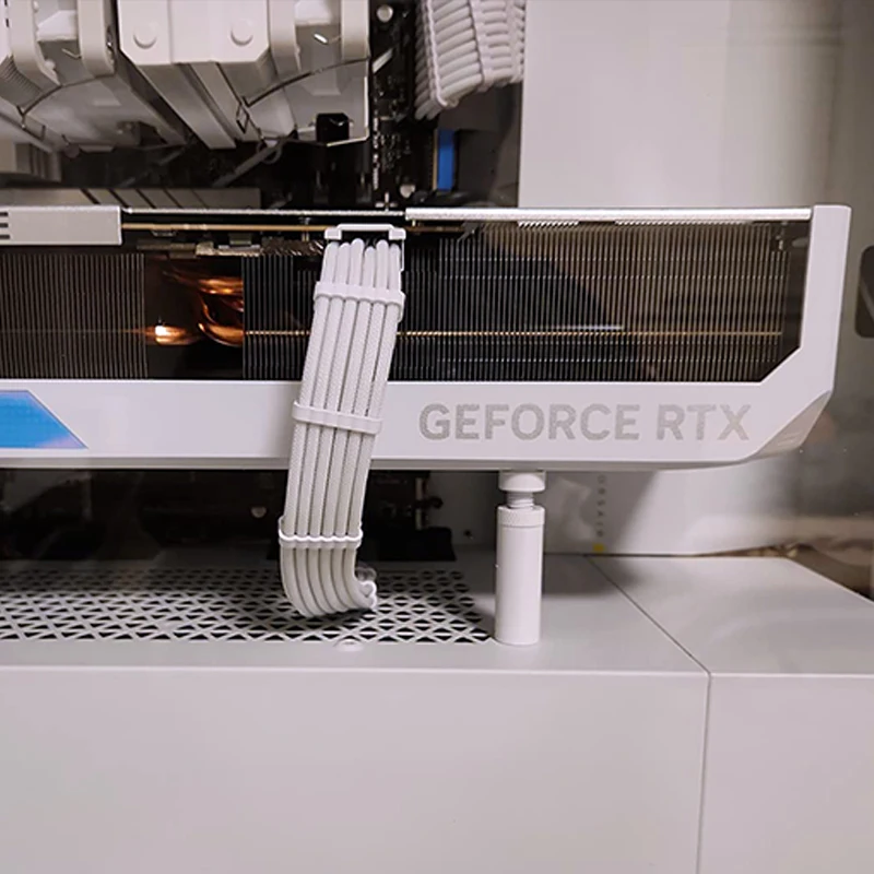 GPUHOLD White Graphics Card GPU Support Bracket Video Card Sag Holder Bracket GPU Holder Anti Sag Stand Aluminum Holder 27-120mm