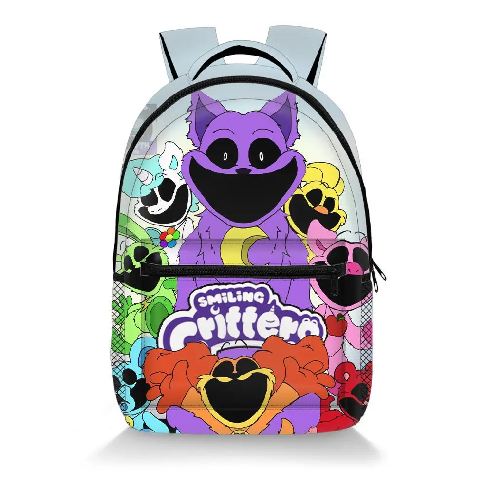 Cartoon Novelty Cool smiling critters student Bookbag Notebook Backpacks 3D Print Oxford Waterproof Boys/Girls Travel Backpacks