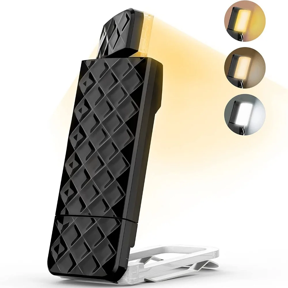 

LED Clip on Book Light Rechargeable Eye Protection Mini LED Book Light 5 Color Light Flip Clip Desk Light