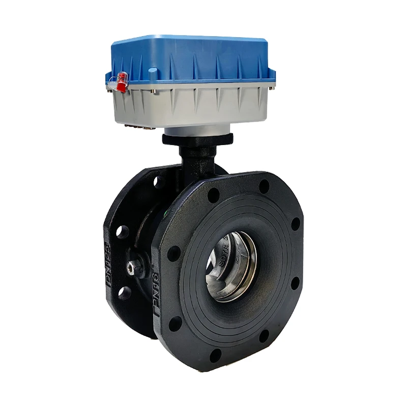 DN125 NB-IOT Ductile Iron Electric Ball Valve Built-in Edge Calculator Solar Proportional Flow Control Valve