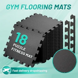 6/18pcs Set di pavimenti per palestra Piastrelle per pavimenti in schiuma ad incastro EVA per palestra di casa Gioca a allenamento Tappetini per esercizi Fitness Puzzle Tappetino per esercizi