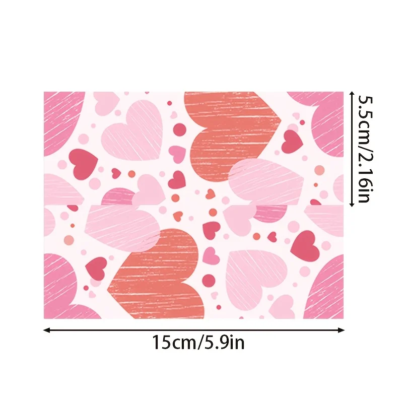1Pair 2D Flat Pink Sketch Heart Crank Arm Vinyl Sticker, Waterproof Decal for Bike Crankset Decor, Holiday Gift