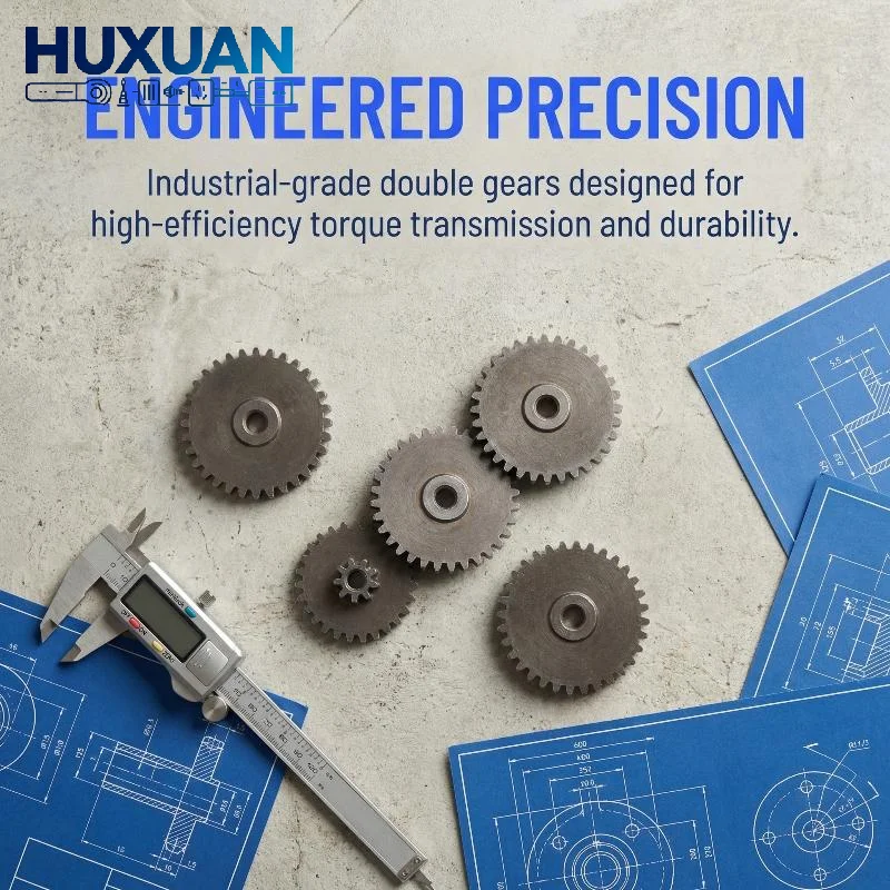 10T 36T Metal Double Reduction Gear Set 5Pcs Strong Hard 2mm Shaft Wear Resistant Gears for DIY Electronic Projects