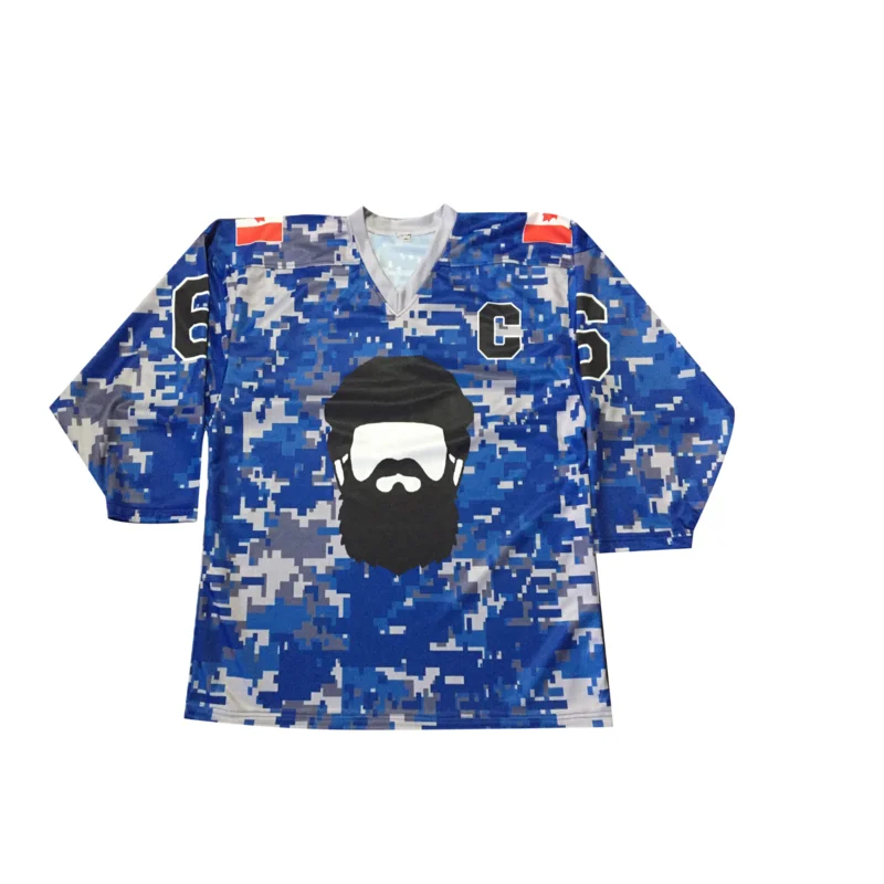 Oversized customized Sublimated Camo ice hockey jersey