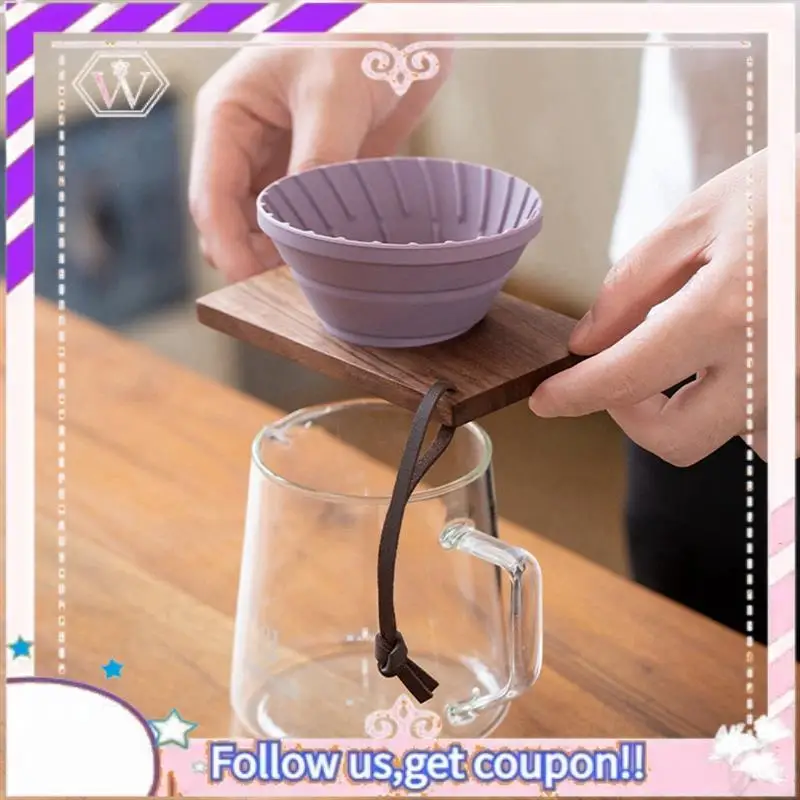 

Прочный деревянный держатель для кофейного фильтра, подстаканник из цельного дерева, капельный фильтр, декоративный держатель для фильтровальной бумаги для кофейного порошка, квадратный поднос для кофе