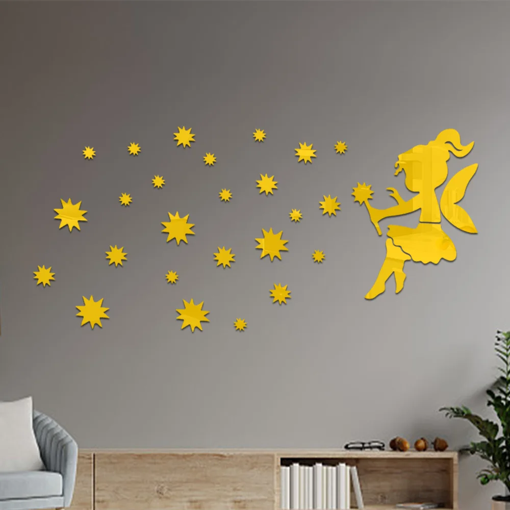 Little Fairy 3d three-dimensional acrylic wall pasted living room bedroom children\'s room dormitory background wall decoration