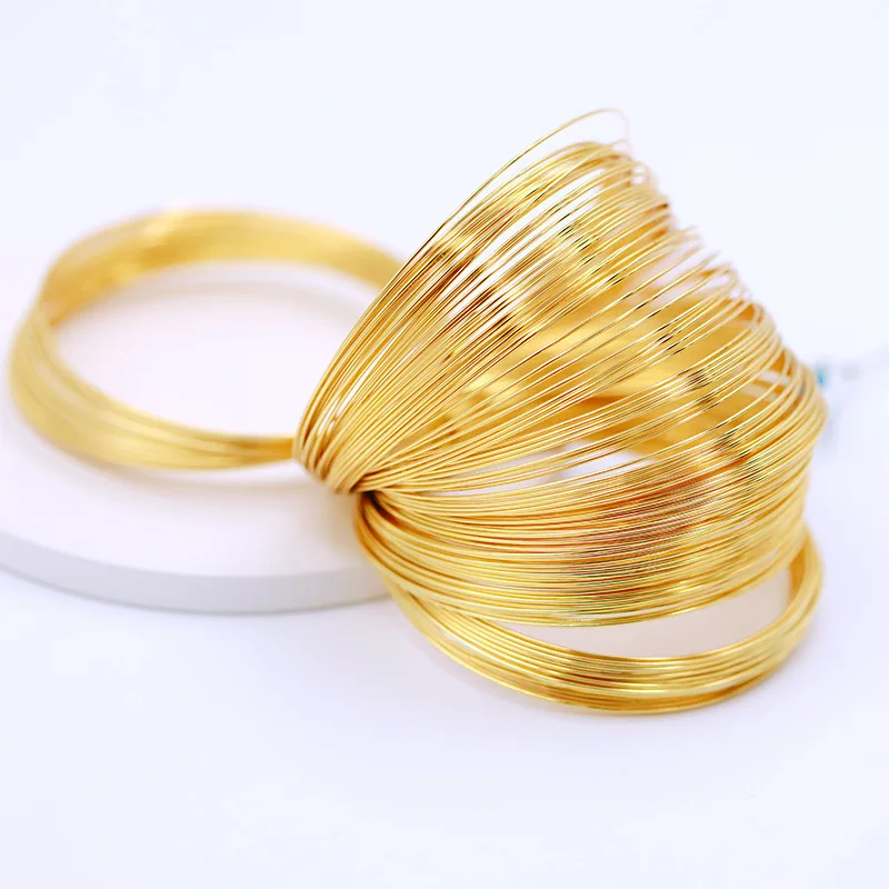 100 pętli/partia pamięć drut stalowy 60 115 mm drut metalowy do tworzenia biżuterii DIY bransoletka z koralików naszyjnik Hoop ustalenia akcesoria