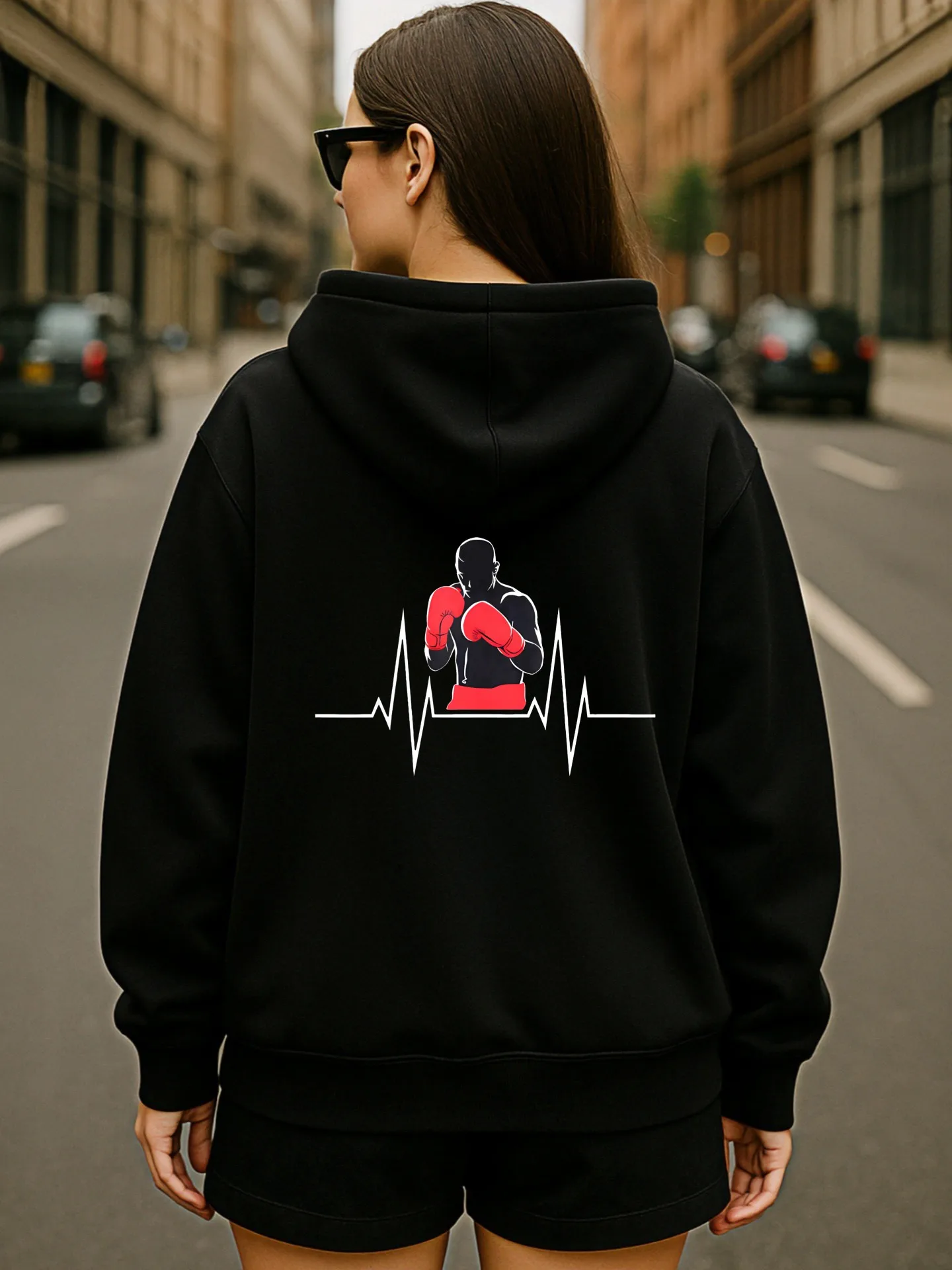 グラフィック パーカー レディース、ジョナス ブラザーズ プリント、ヴィンテージ風、柔らかい生地、カジュアルな普段着、若い男性向け