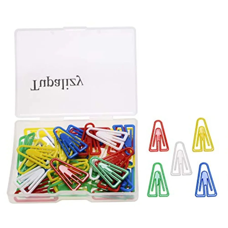 

Small Creative Plastic Triangle Paper Clips Holder Cute Decorative Album Memo Clips Book Page Marks Marking Document Organizing