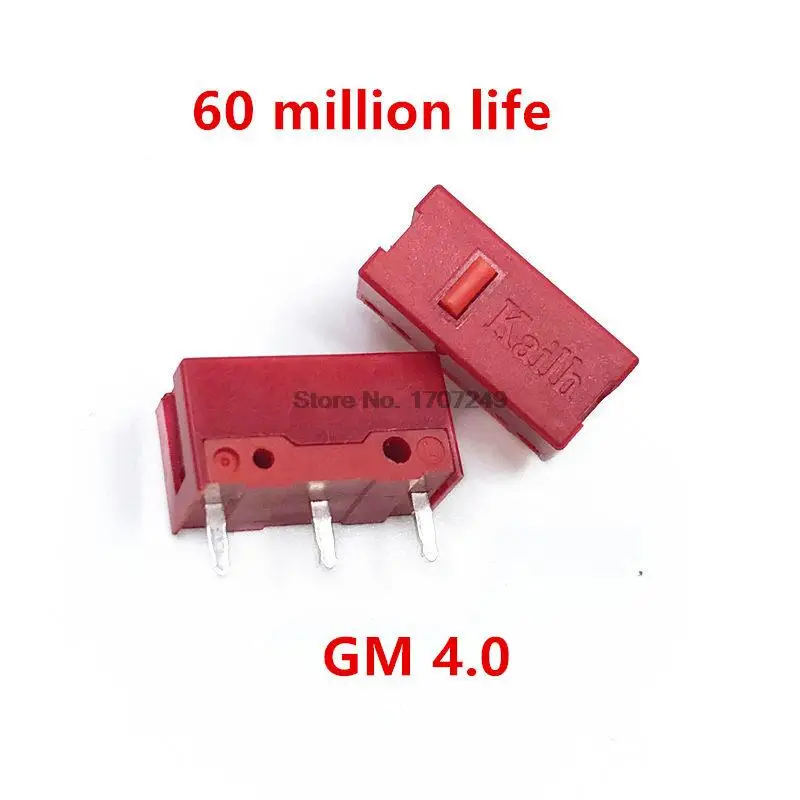 1Pcs-10Pcs Kailh GM 4.0 Red Dot 3-Pin 60 million click life Mouse Micro Switch Computer mouse left right Micro Swicth button