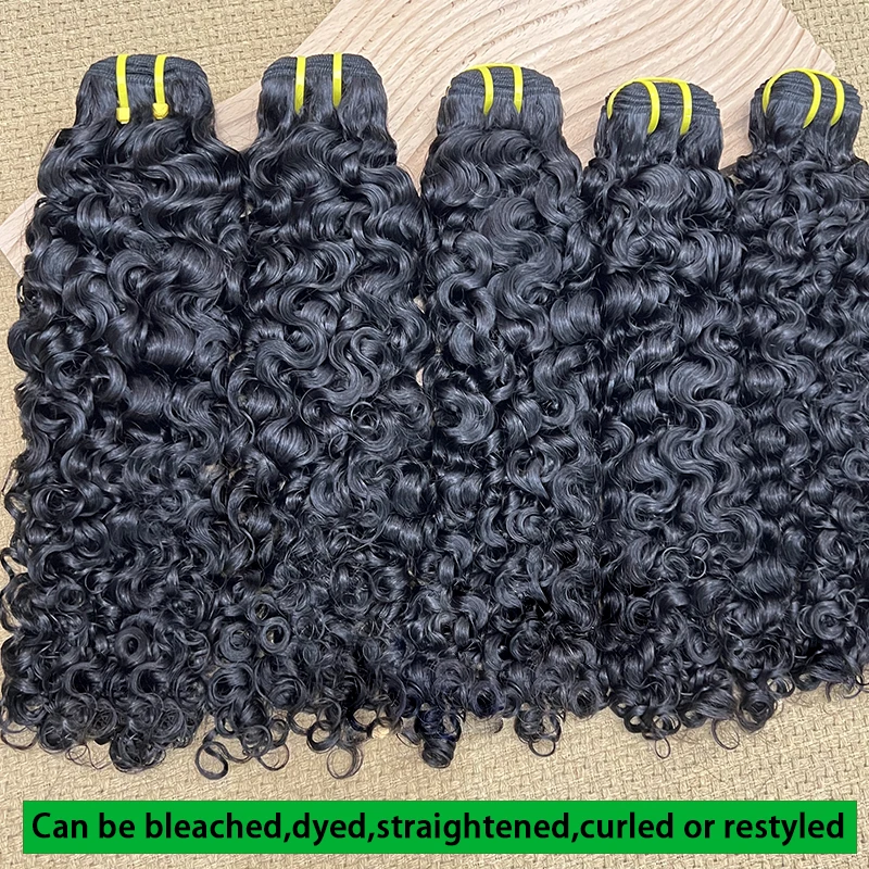 미가공 버마산 곱슬머리 생인모 묶음 베트남산 생인모 붙임머리 도매, 풀 헤드 탄력있는 곱슬머리 특가