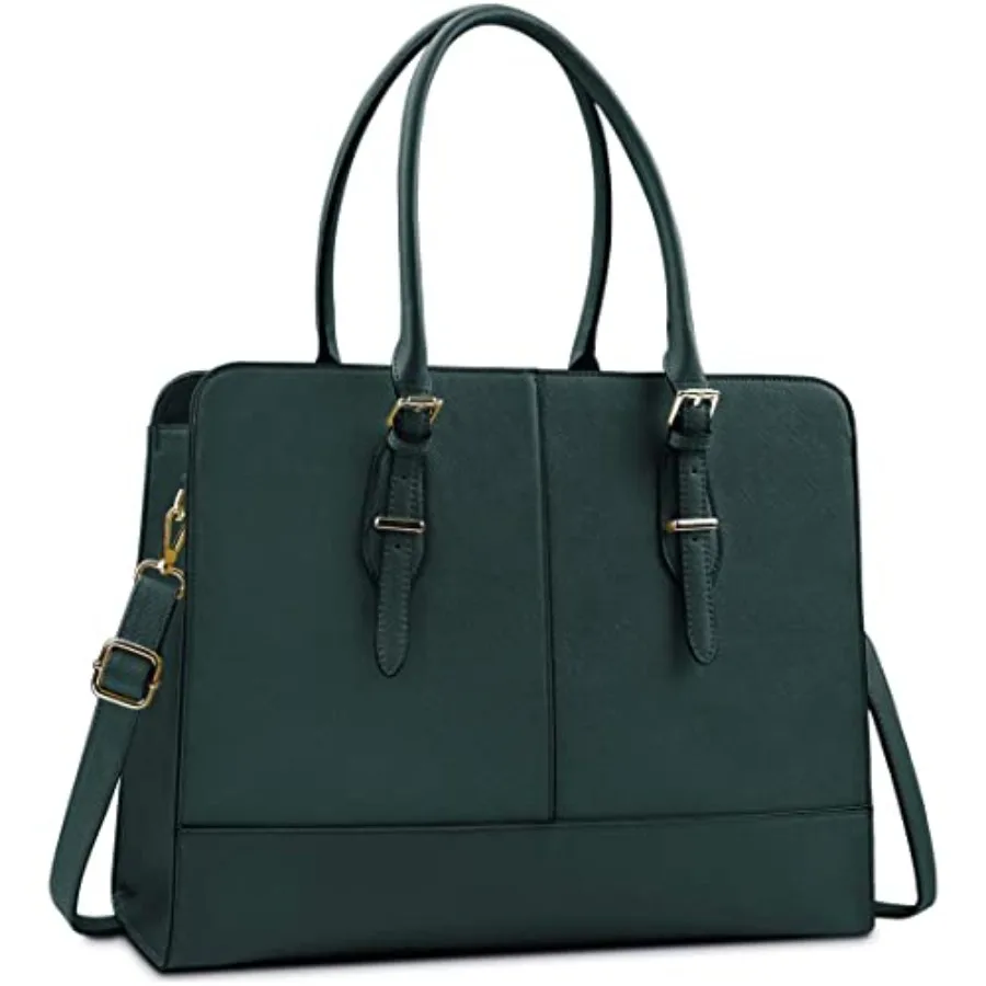 

Laptop Bag for Women 15.6 Inch Leather Work Tote Briefcase Business Computer Shoulder Bag Large Capacity Waterproof Office Mess